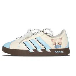 Adidas VL COURT 2.0 износостойкие и легкие низкие кроссовки для скейтбординга унисекс синего цвета hq1802(team1344-奶猫蓝调) | blue