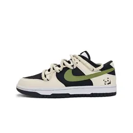 Nike Кроссовки для скейтбординга Dunk Bear's Tale, износостойкие, низкие, унисекс, черно-бежевые hf5441-100(team858-熊猫花花) | black beige