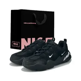 Nike Низкие повседневные кроссовки Tech Hera унисекс, черные, белые fj9532-101(team644-黑武士ld黑) | black