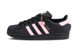 Adidas SUPERSTAR противоскользящие износостойкие низкие кроссовки для скейтбординга унисекс, черные, розовые eg4959(team886-爱心吊牌) | black pink