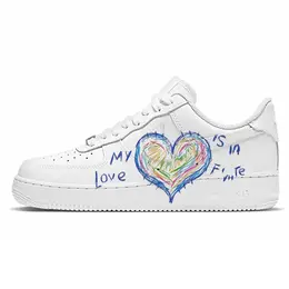 Nike Кроссовки Air Force 1 с антискользящим покрытием, износостойкие, низкие, для скейтбординга, унисекс, белые cw2288-111(team10-荆棘之心l) | white