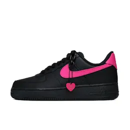 Nike Легкие дышащие низкие кроссовки для скейтбординга Air Force 1 Banana Energy, увеличивающие рост, унисекс, цвет: черный, розово-красный cw2288-001(team920-桃意墨行） | black rose red