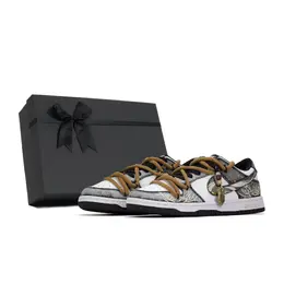 Nike Кроссовки для скейтбординга Dunk Slip с низким верхом, унисекс, белые, коричневые hf5441-100（team462-林深见鹿- box） | white brown