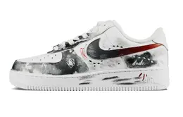 Nike Кроссовки Air Force 1 с антискользящим покрытием, износостойкие, низкие, для скейтбординга, унисекс, белые, черные cw2288-111(team41-猩红之血) | white black