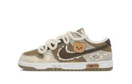 Nike Кроссовки для скейтбординга Dunk Low Top унисекс коричневого цвета hq1175-240（team1201-奶熊派对） | brown