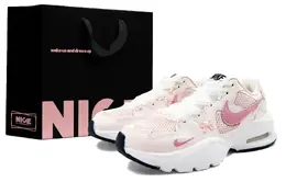 Nike Кроссовки Air Max Fusion износостойкие, дышащие, увеличивающие рост, с низким верхом, женские, розовые, белые cj1671-100(team757-泡泡奶芙lucky黑) | pink white