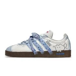 Adidas Кроссовки для скейтбординга Kitten Worm, устойчивые к истиранию, низкие, унисекс, синие hq1802(teamm-猫猫虫) | blue