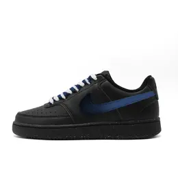 Nike Кроссовки Court Vision Low Enamel Blue, износостойкие, низкие, для скейтбординга, унисекс, черные dh2987-002(team1358-琅蓝） | black