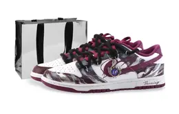 Nike Кроссовки для скейтбординга Dunk Eye Of Demon с противоскользящим покрытием, низкие, унисекс, серебристо-фиолетовые dv0833-107(team889-恶魔之眼礼袋款) | silver purple (special shopping bag)