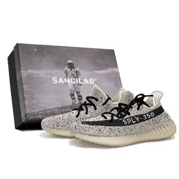 Yeezy Boost 350 V2 амортизирующие и дышащие низкие повседневные кроссовки унисекс цвета экрю Adidas, Ecru hp7870(team1007-暗夜星河s-box) | ecru