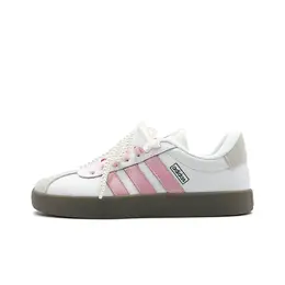 Adidas Кроссовки для скейтбординга VL COURT 3.0 Frosting Ballet с антискользящей амортизацией, низкие, женские, белые id8797（team1056-糖霜芭蕾） | white