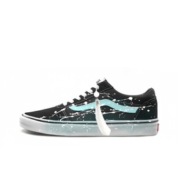 Vans Кроссовки Ward Slip, износостойкие, легкие, низкие, женские, цвет черный, синий vn0a3iuniju(team613-冰蓝流星女款) | black blue