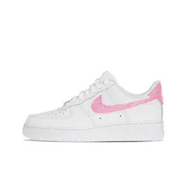Nike Кроссовки Air Force 1 для скейтбординга, увеличивающие рост, унисекс, белые, розовые cw2288-111(team577-金钻浅粉满天星钩z) | white pink