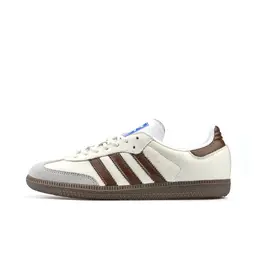 Adidas Кроссовки для скейтбординга SAMBA OG с противоскользящим покрытием, износостойкие, унисекс, белые, коричневые b75806（team849-巧克力奶盖） | white brown