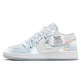Jordan Баскетбольные кроссовки Air 1 Mint Cooling Cloud Edge Puppy с низким верхом, нескользящие, синие, женские hj3481-491(team10-云边小狗蓝s) | blue
