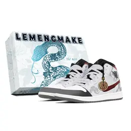 Jordan Баскетбольные кроссовки Air 1 Joy Lemon, износостойкие, среднего размера, винтажные, унисекс, серо-белые dq8426-001(team778-雾皑映新s-box) | gray white