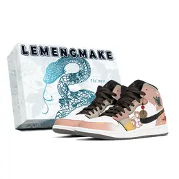 Jordan Баскетбольные кроссовки Air 1 Joy Lemon, износостойкие, среднего размера, винтажные, унисекс, оранжево-розовые dq8426-001(team778-蛇云亨通s-box) | orange pink
