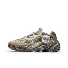 Кроссовки Yeezy 500 Freedom Panda Classic Talk с защитой от износа, низкие, массивные, с противоскользящим эффектом, унисекс, золотисто-серые Adidas, Gold Gray ie4783(team202-古早论) | gold gray