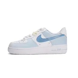 Nike Кроссовки Air Force 1 с противоскользящим покрытием, износостойкие, низкие, для скейтбординга, унисекс, синие, белые dd8959-100（team897-蓝白绮梦） | blue white