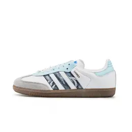 Adidas Кроссовки для скейтбординга SAMBA OG с противоскользящим покрытием, износостойкие, низкие, унисекс, синие, белые b75806（team849-云水漫步） | blue white