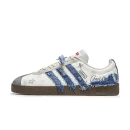 Adidas Кроссовки для скейтбординга Wu Jie, Indigo Cushioning Low Top, унисекс, сине-коричневые hq1802(team1173-靛蓝) | blue brown