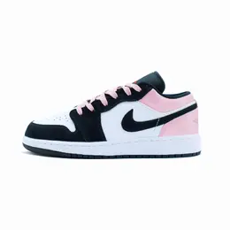 Jordan Баскетбольные кроссовки Air 1 Slip с низким верхом, устойчивые к истиранию, винтажные, унисекс, черные hf3188-106（team448-黑粉1） | black
