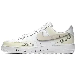 Nike Кроссовки Air Force 1 Meteor Coverage с амортизацией, износостойкие, низкие, для скейтбординга, женские, желто-кремовые dc9486-111(team770-流星h) | yellow cream