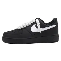 Nike Кроссовки Air Force 1 для скейтбординга, износостойкие, низкие, унисекс, черные, белые fz0627-010（team91-空军 漂白） | black white