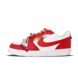 Nike Кроссовки для скейтборда Court Borough, износостойкие, противоскользящие, женские, красные, белые bq5448-100（team1297-株喜） | red white