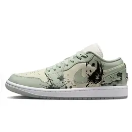 Jordan Баскетбольные кроссовки Air 1 Low SE'Seafoam' с антиабразивным покрытием, низкие, винтажные, зеленые, женские hf4078-100(team10-国风熊猫) | matcha