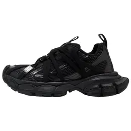 Balenciaga Женские низкие кроссовки 3XL Chunky, черные 825599w3xch1000