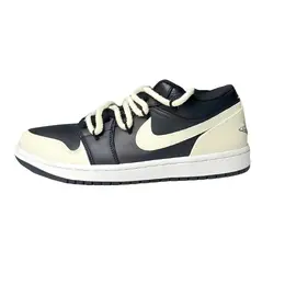 Jordan Баскетбольные кроссовки Air 1 Vintage, унисекс, низкие, цвета слоновой кости 553558-043（team1048-暮夜余温绑带） | yellow black