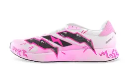 Adidas Кроссовки Adizero RC 4 Shock Absorbers с антискользящим покрытием, износостойкие, низкие, унисекс, белые, розовые gx8152(team889-粉色闪电) | white pink