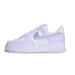 Nike Кроссовки Air Force 1 Air Force 1, синие, с рисунком кота, износостойкие, низкие, для скейтбординга, унисекс, светло-фиолетовые dd8959-100（team1093-浅紫空军） | light purple