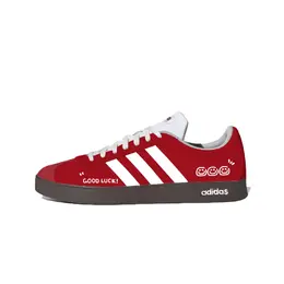 Adidas Кроссовки для скейтбординга VL COURT 2.0, износостойкие, низкие, унисекс, красные hq1802(team399-酒红甜心) | red
