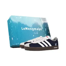 Adidas Кроссовки для скейтбординга VL COURT 2.0 Lemon Joy с амортизацией, износостойкие, низкие, унисекс, сине-белые hq1802(team778-布里思拖s-box) | blue white