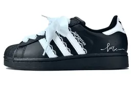 Adidas Износостойкие и легкие низкие кроссовки для скейтбординга Superstar 2, женские, черно-белые jh9977(team169-黑巧慕斯 ) | black white