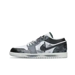 Jordan Баскетбольные кроссовки Air 1 Low Top Vintage унисекс, черные, белые fq7687-300(team577-山河) | black white