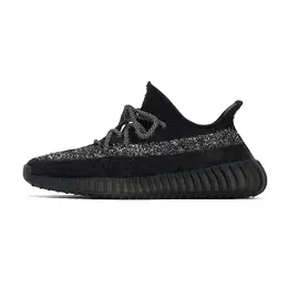 Низкие повседневные кроссовки Yeezy Boost 350 V2, унисекс, черные Adidas, Black by9612(team1007-极光记忆) | black