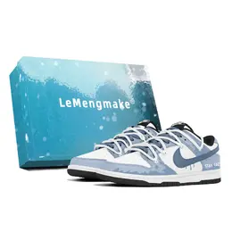 Nike Кроссовки для скейтбординга Dunk, устойчивые к истиранию, низкие, унисекс, синие, белые dd1391-100(team399-潮汐记忆s-box) | blue white