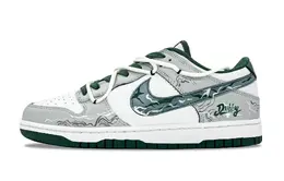Nike Легкие и дышащие низкие кроссовки для скейтбординга Dunk унисекс белого цвета dd1391-101(team995-溯) | white