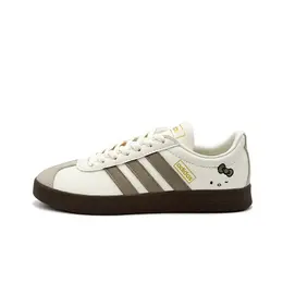 Adidas Кроссовки для скейтбординга VL COURT 2.0 Ink Coffee Cat Head, устойчивые к истиранию, низкие, унисекс, кофейно-белые ji0497(team471-墨咖猫头) | white