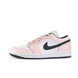 Jordan Баскетбольные кроссовки Air 1 Blue Cat Artistry с низким верхом, устойчивые к истиранию, винтажные, унисекс, белые, розовые dc0774-101(team1093-白粉） | white pink