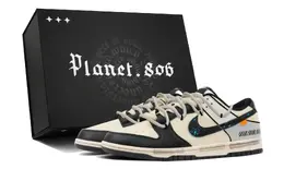 Nike Кроссовки для скейтбординга Dunk, устойчивые к истиранию, низкие, унисекс, черные, белые dd1391-100(team379-银河sbox) | black white