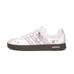 Adidas Кроссовки для скейтбординга Vl Court Classic с амортизацией, износостойкие, унисекс, белые, розовые jq2470(team914- 粉白星星 ) | white pink