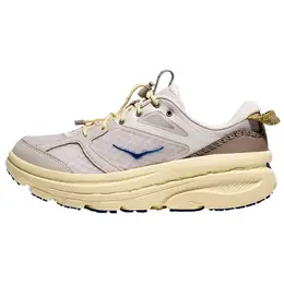 Hoka One One Bondi B3LS. Нескользящие, износостойкие, дышащие, повседневные низкие кроссовки с отскоком. Унисекс. Серо-желтый цвет 1155351-gtv | gray yellow