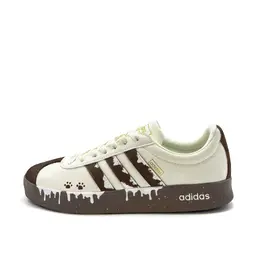 Adidas VL COURT 2.0 Классические кроссовки цвета кофе, шоколада, низкие, немецкие, армейские, унисекс, коричневые, белые ji0497（team476-咖啡巧巧） | brown white