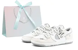 Nike Кроссовки для скейтбординга Dunk, устойчивые к истиранию, унисекс, бежево-желтые hf5441-105(team537-悦动旋律ld蓝粉) | beige yellow