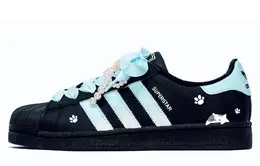 Adidas Кроссовки для скейтбординга Superstar 2, женские, низкие, синие, черные jh9977（team1235-海盐咪咪） | light blue