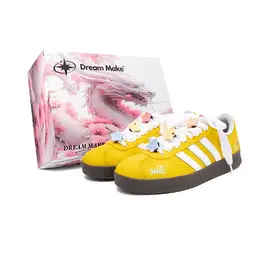 Adidas Кроссовки для скейтбординга VL COURT 2.0 Lemon Milk Candies, устойчивые к истиранию, желтые, унисекс hq1802(team240-柠檬奶糖-box) | yellow